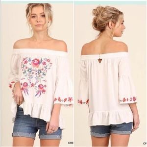 Off the shoulder umgee NWT top